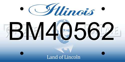 BM40562 Illinois License Plate