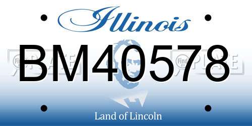 BM40578 Illinois License Plate