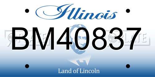 BM40837 Illinois License Plate