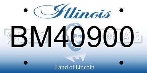 BM40900 Illinois License Plate