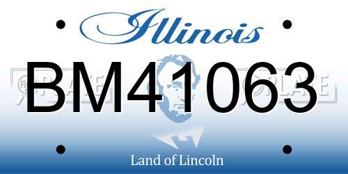 BM41063 Illinois License Plate