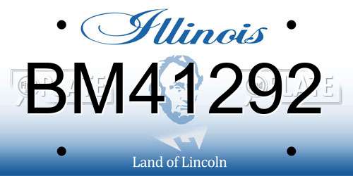 BM41292 Illinois License Plate