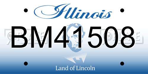BM41508 Illinois License Plate
