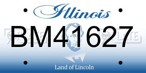 BM41627 Illinois License Plate