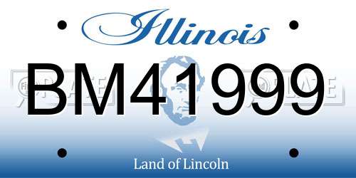 BM41999 Illinois License Plate