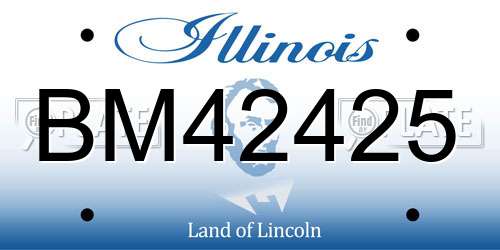 BM42425 Illinois License Plate