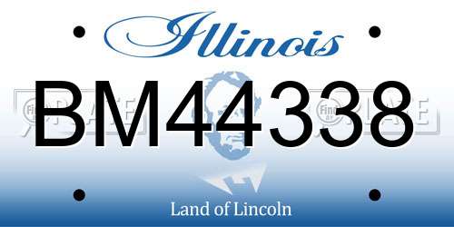 BM44338 Illinois License Plate