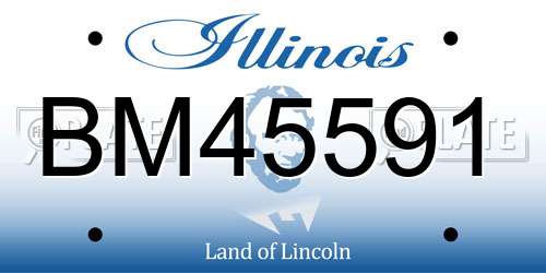 BM45591 Illinois License Plate