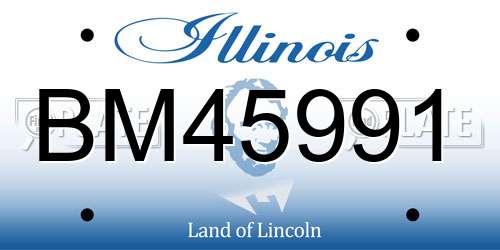 BM45991 Illinois License Plate
