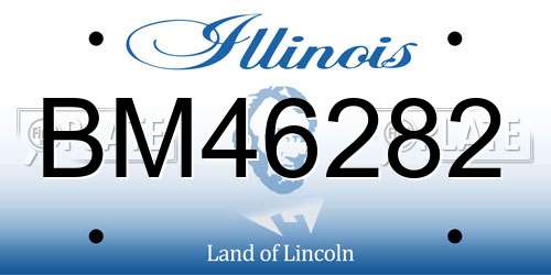 BM46282 Illinois License Plate