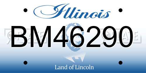 BM46290 Illinois License Plate