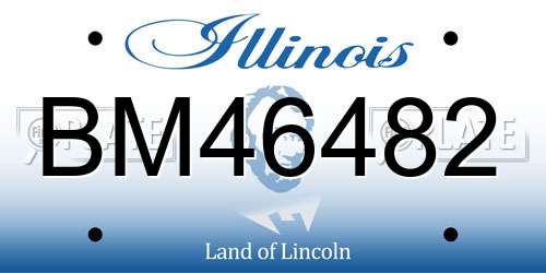 BM46482 Illinois License Plate