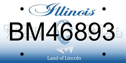 BM46893 Illinois License Plate