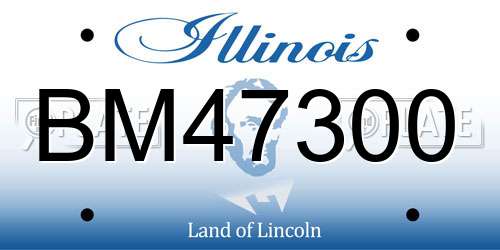 BM47300 Illinois License Plate