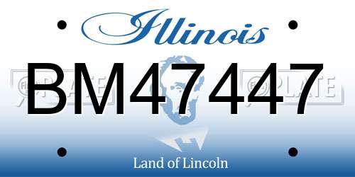 BM47447 Illinois License Plate