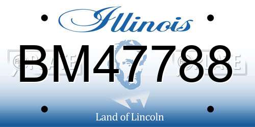 BM47788 Illinois License Plate