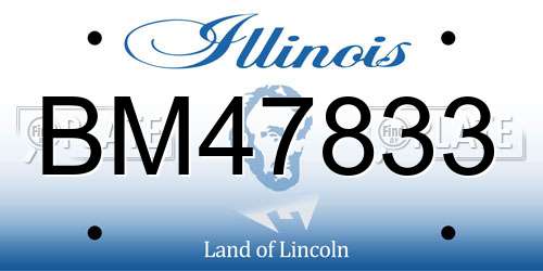 BM47833 Illinois License Plate