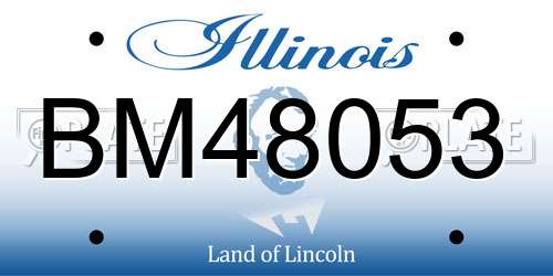 BM48053 Illinois License Plate