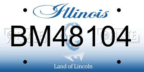 BM48104 Illinois License Plate
