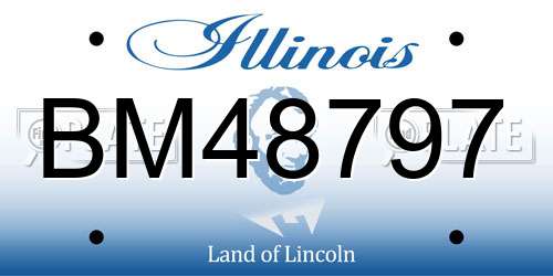 BM48797 Illinois License Plate