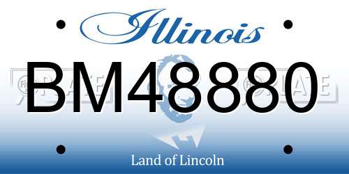BM48880 Illinois License Plate