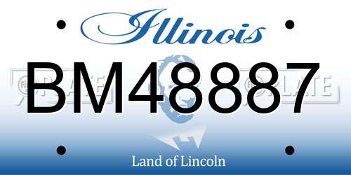 BM48887 Illinois License Plate