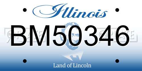 BM50346 Illinois License Plate