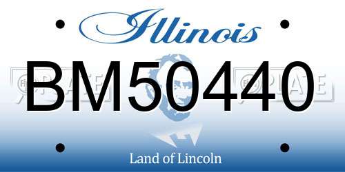 BM50440 Illinois License Plate