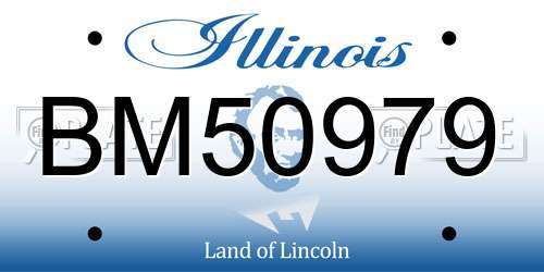 BM50979 Illinois License Plate