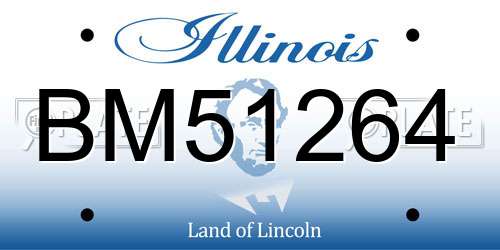 BM51264 Illinois License Plate