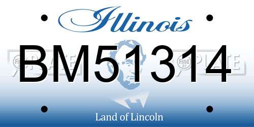 BM51314 Illinois License Plate