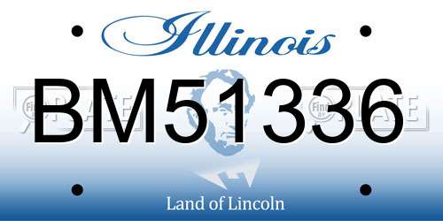 BM51336 Illinois License Plate