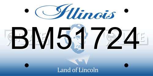 BM51724 Illinois License Plate