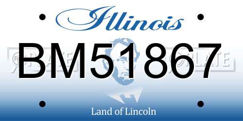 BM51867 Illinois License Plate