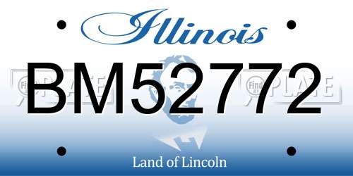 BM52772 Illinois License Plate