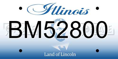 BM52800 Illinois License Plate