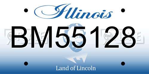 BM55128 Illinois License Plate