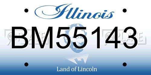 BM55143 Illinois License Plate