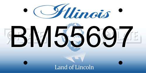 BM55697 Illinois License Plate