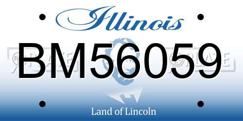 BM56059 Illinois License Plate