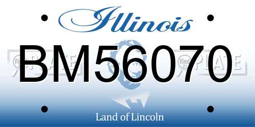 BM56070 Illinois License Plate