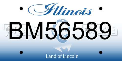 BM56589 Illinois License Plate