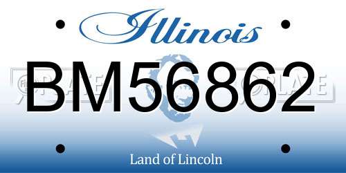 BM56862 Illinois License Plate