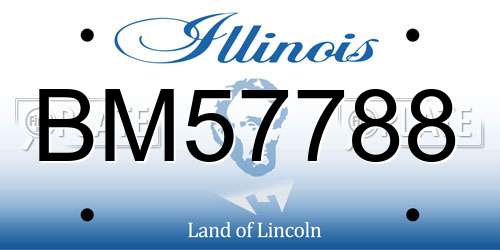 BM57788 Illinois License Plate