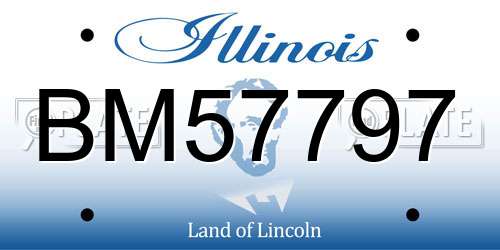 BM57797 Illinois License Plate