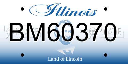 BM60370 Illinois License Plate