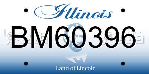 BM60396 Illinois License Plate