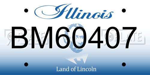 BM60407 Illinois License Plate