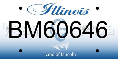 BM60646 Illinois License Plate