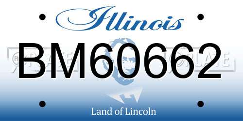 BM60662 Illinois License Plate